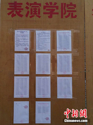 "The list of three tests of North Film Performing Arts Academy. <a